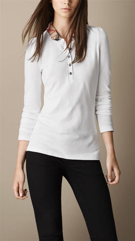 burberry polo shirt womens sale|burberry long sleeve women us.